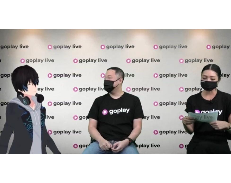 CEO Goplay, Edy  (tengah) saat konferensi pers daring GoPlay Live Original. 