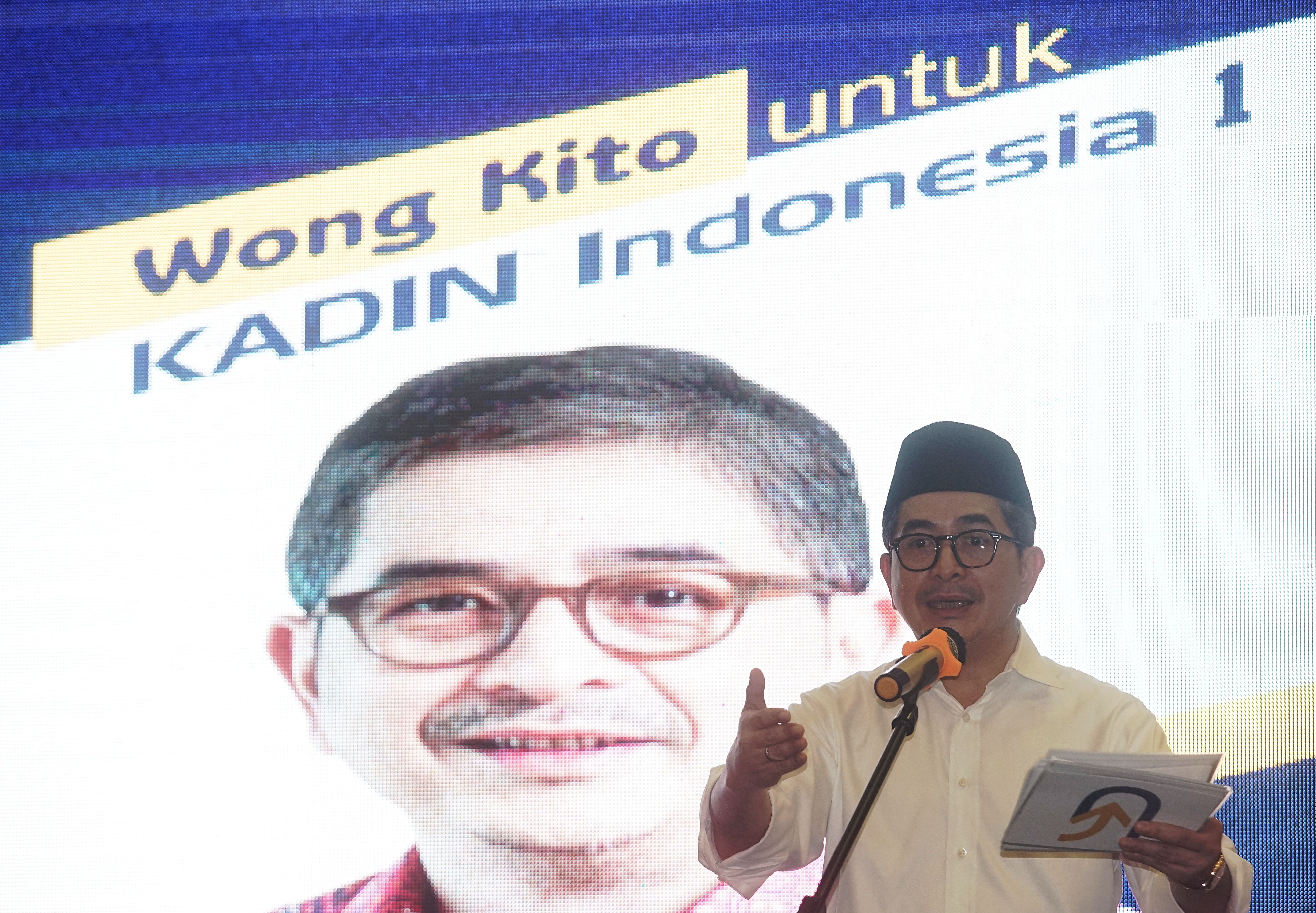 Calon Ketua Umum Kadin Indonesia Arsjad Rasjid saat berkunjung ke Sumatra Selatan