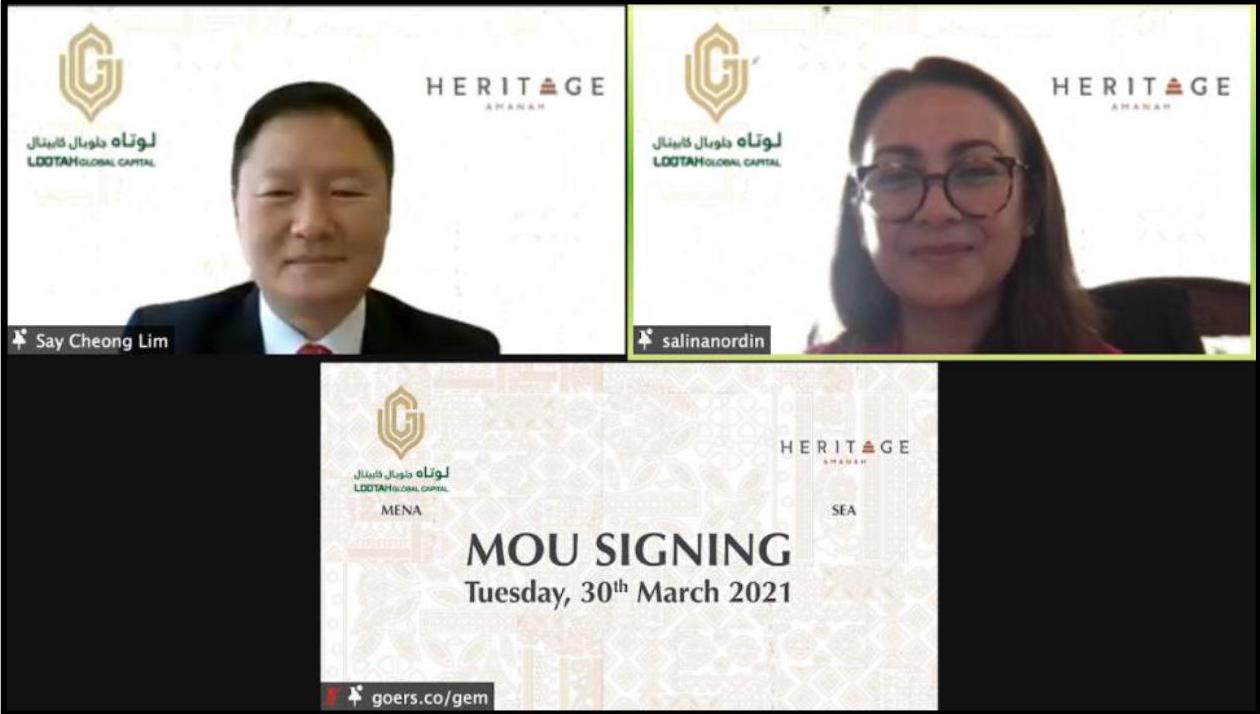 Lootah Global Capital menandatangani Nota Kesepakatan dengan Heritage Amanah International.