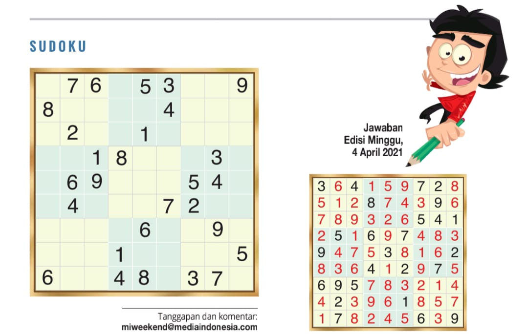 Sudoku Edisi 11 April 2021