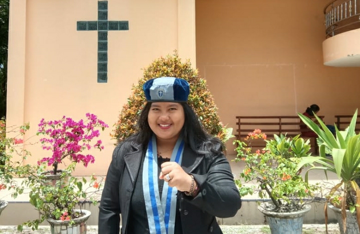 Ketua GMKI Pematangsiantar Simalungun Juwita Theresia Panjaitan.l