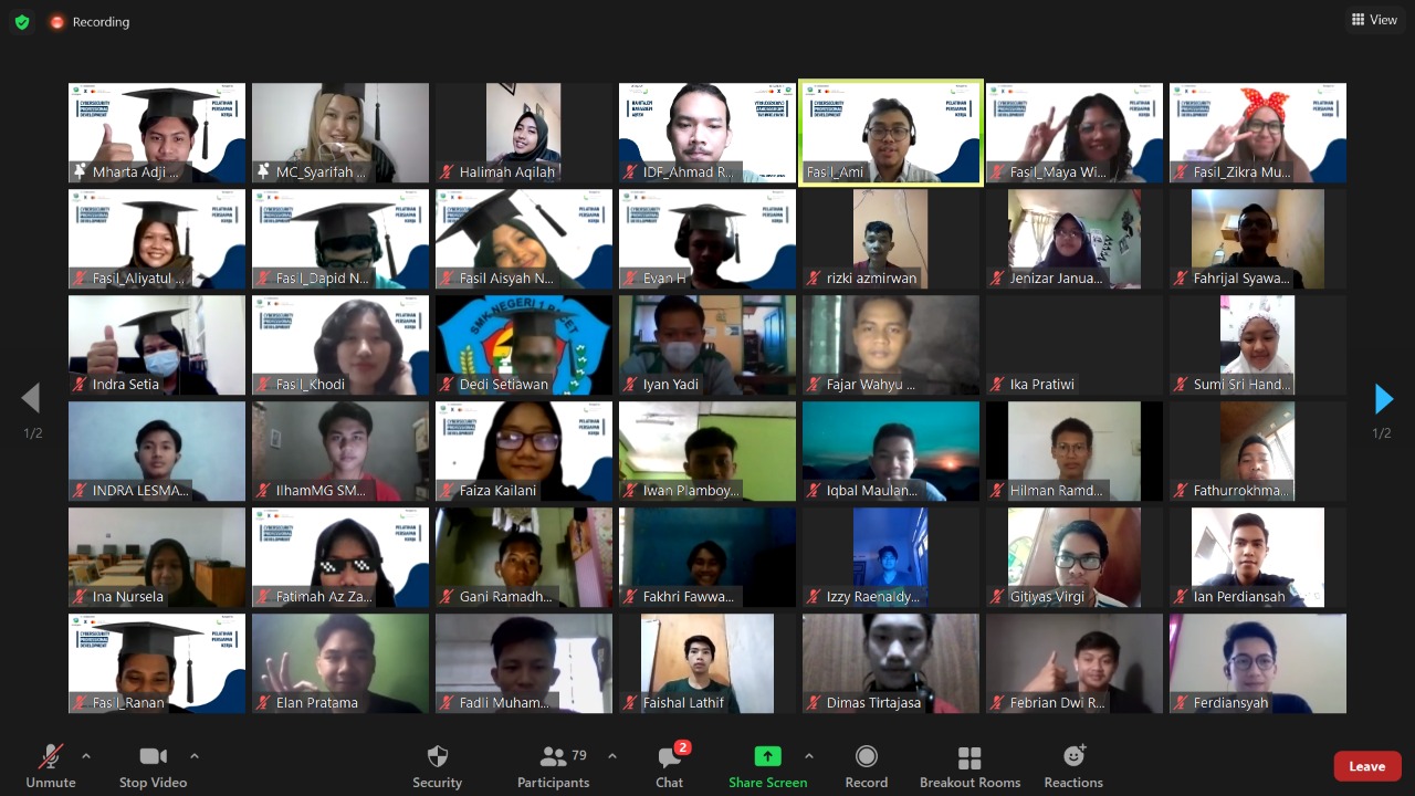 Para siswa SMK peserta pelatihan.