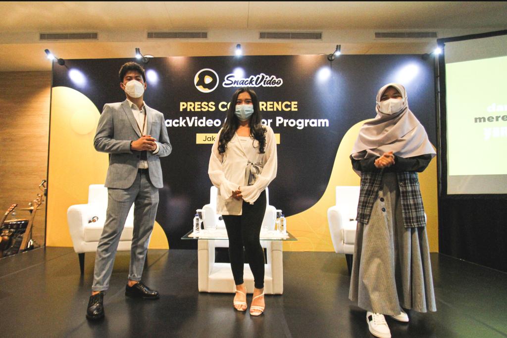 Press Conference peluncuran program SnackVideo Creator Academy di The Ritz Carlton Pacific Place, Kamis (8/4).