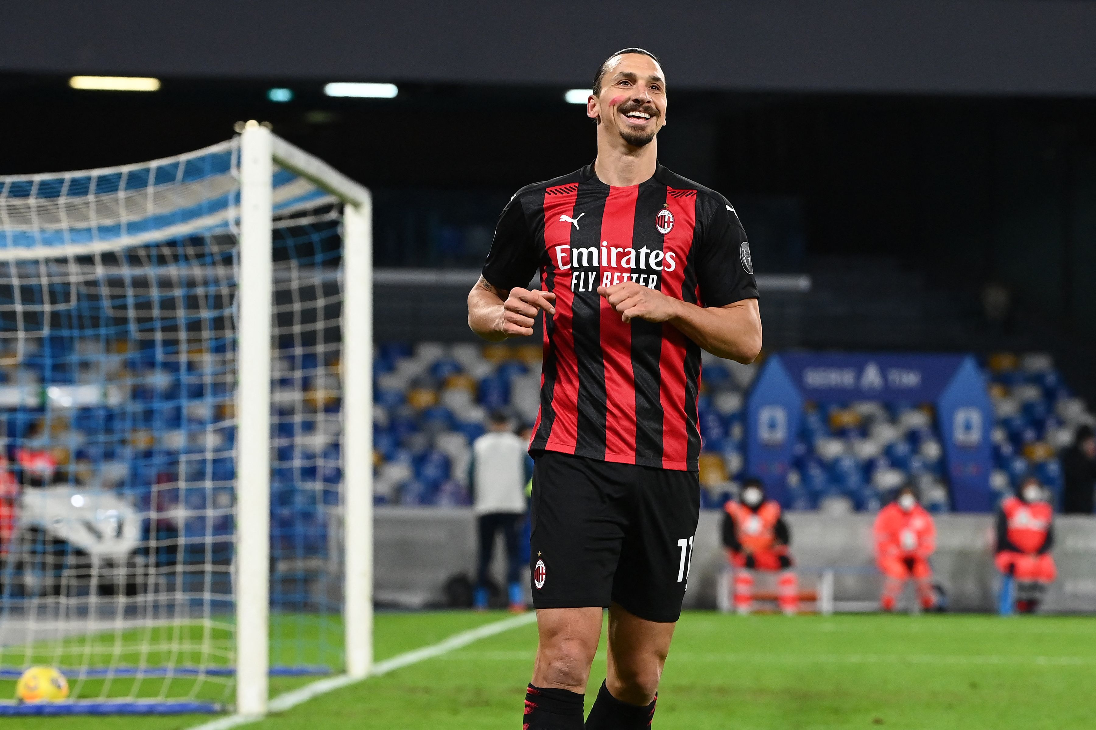 Penyerang AC Milan Zlatan Ibrahimovic