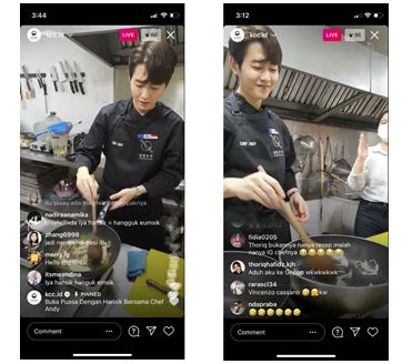 Tangkapan layar acara memasak makanan Korea yang cocok untuk buka puasa