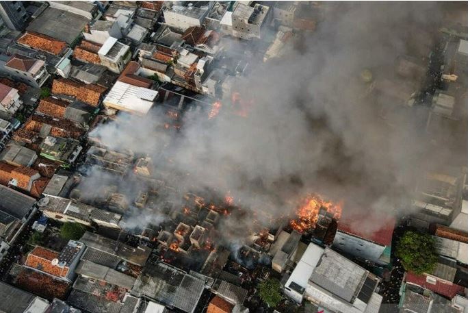 Kebakaran di Taman Sari, 112 Rumah Hangus