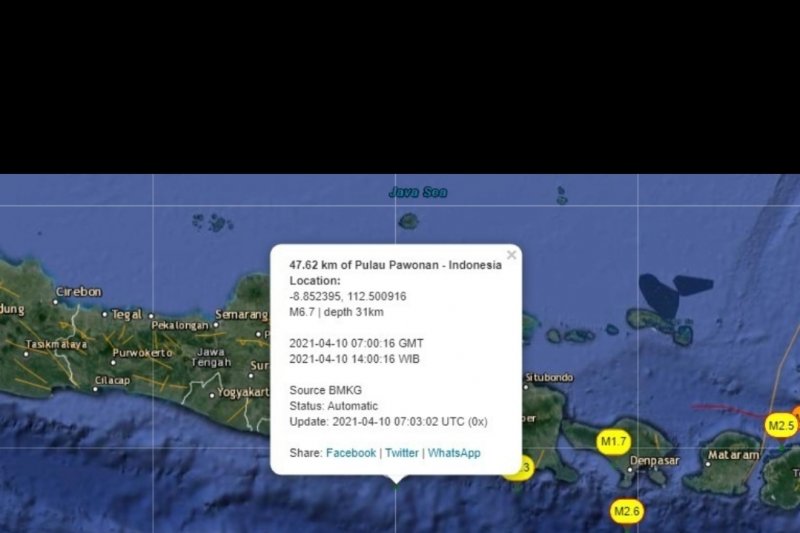 Data gempa