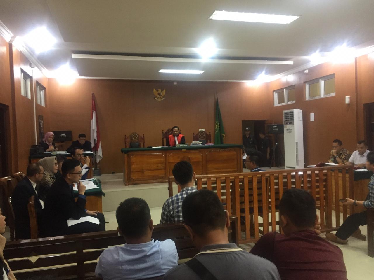 Suasana sidang pembacaan tuntutan dengan terdakwa Wabup OKU Johan Anuar, Kamis (15/4)