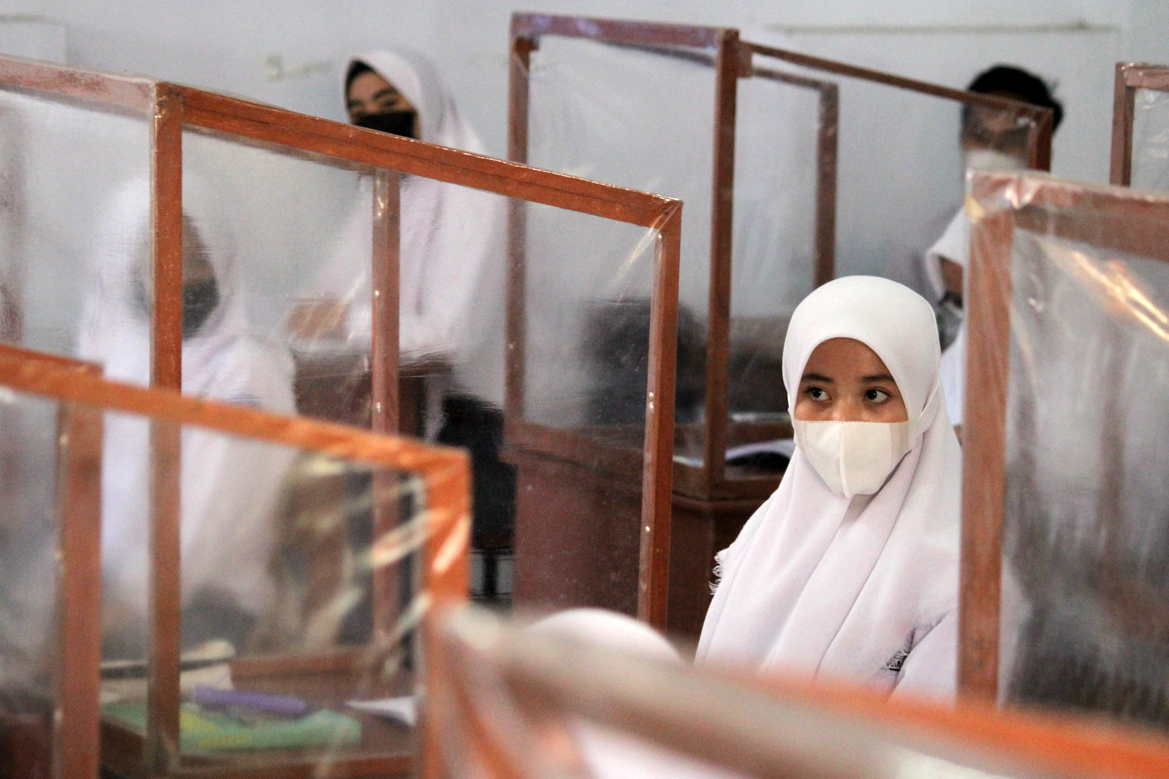 Pembelajaran tatap muka di Makassar, Sulawesi Selatan