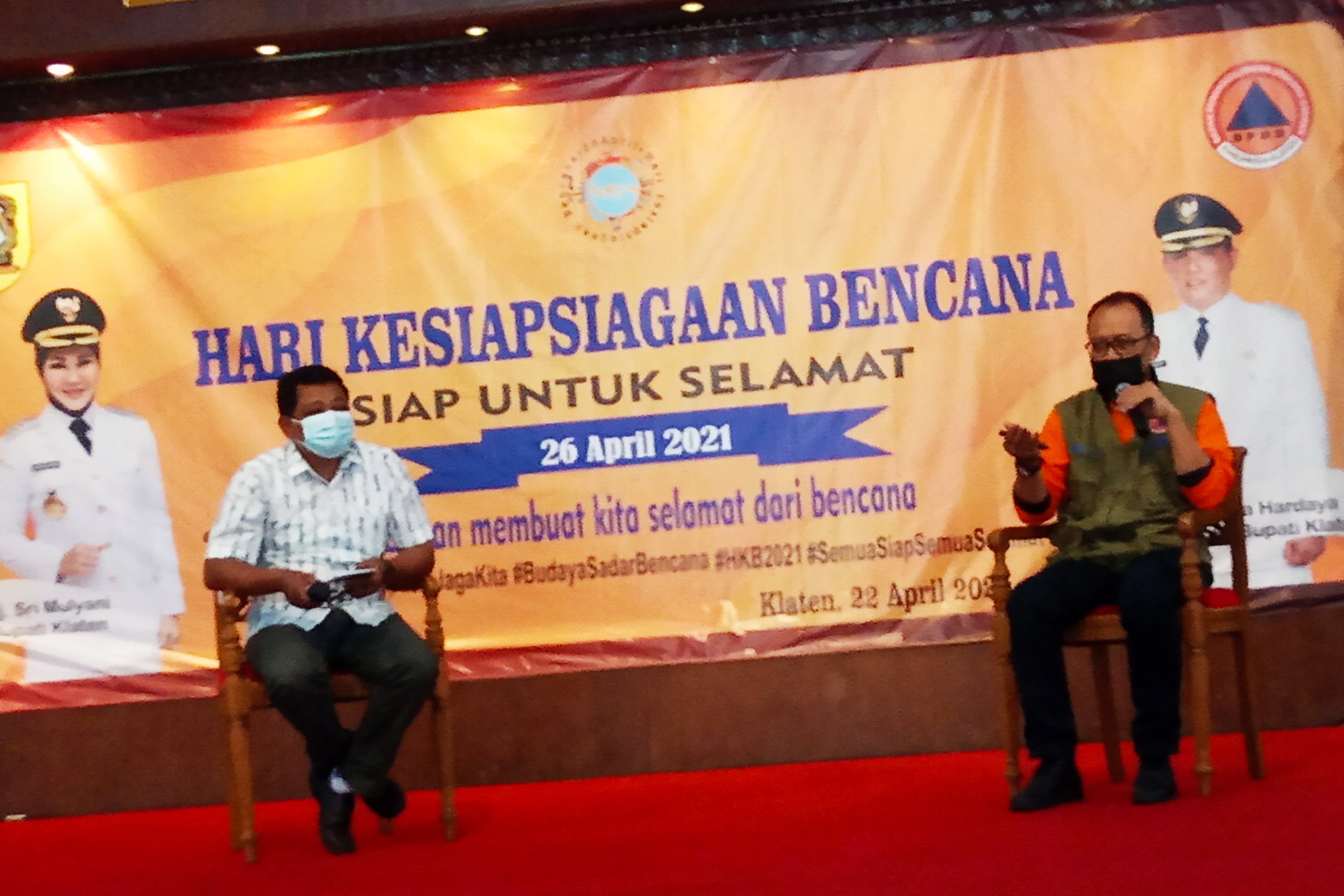 Sosialisasi Hari Kesiapsiagaan Bencana di pendopo Pemda Klaten.