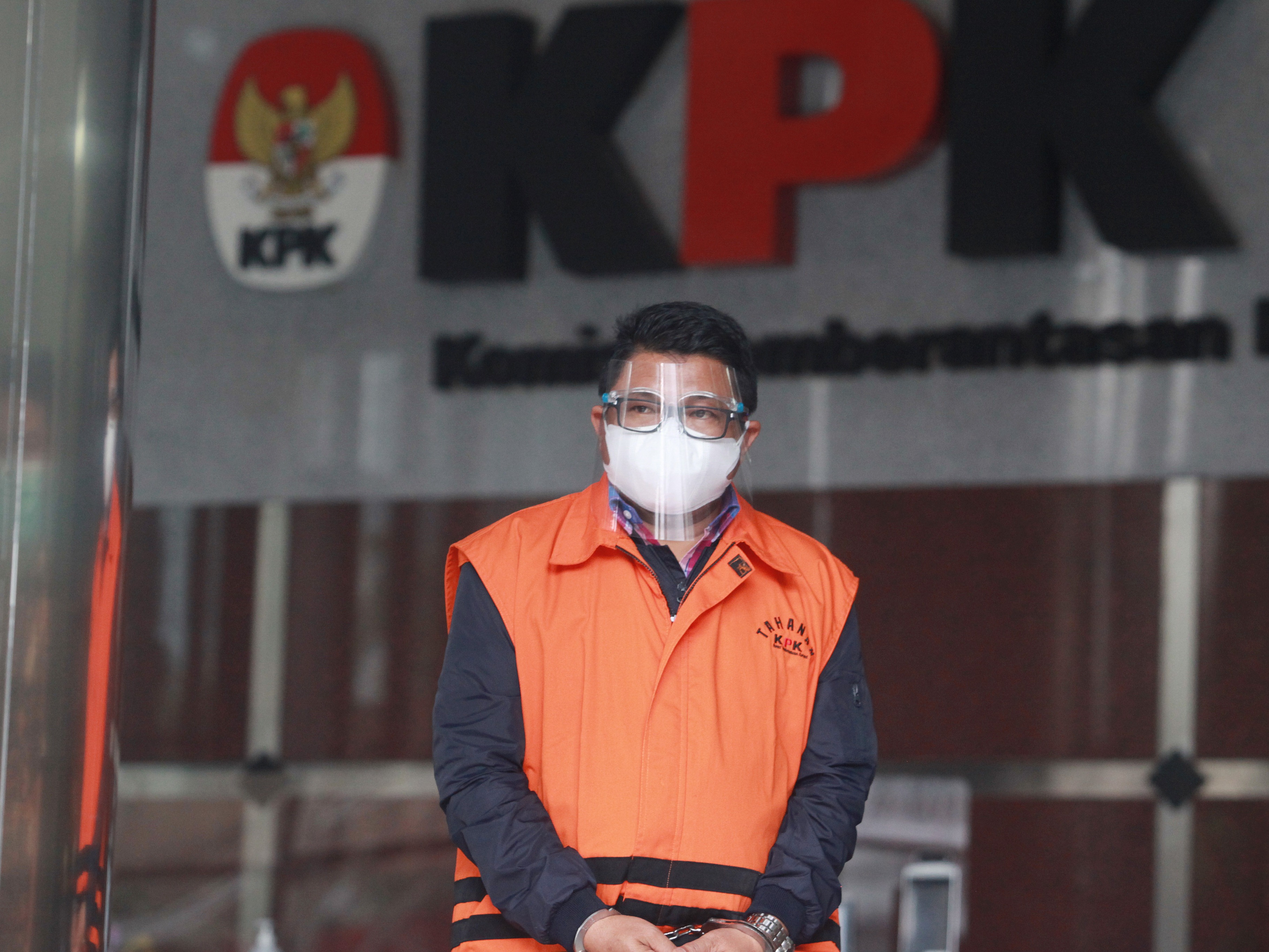 Tersangka mantan Staf Khusus Menteri Kelautan dan Perikanan Edhy Prabowo, Safri, Rabu (24/3).