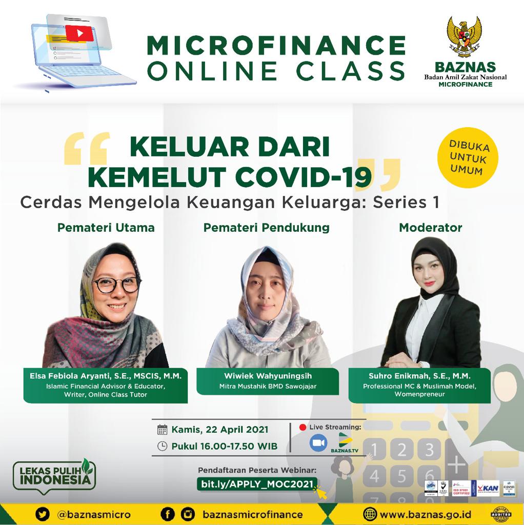  Baznas mengadakan Microfinance Online Class (MOC) edisi ke-3 di tahun 2021. 