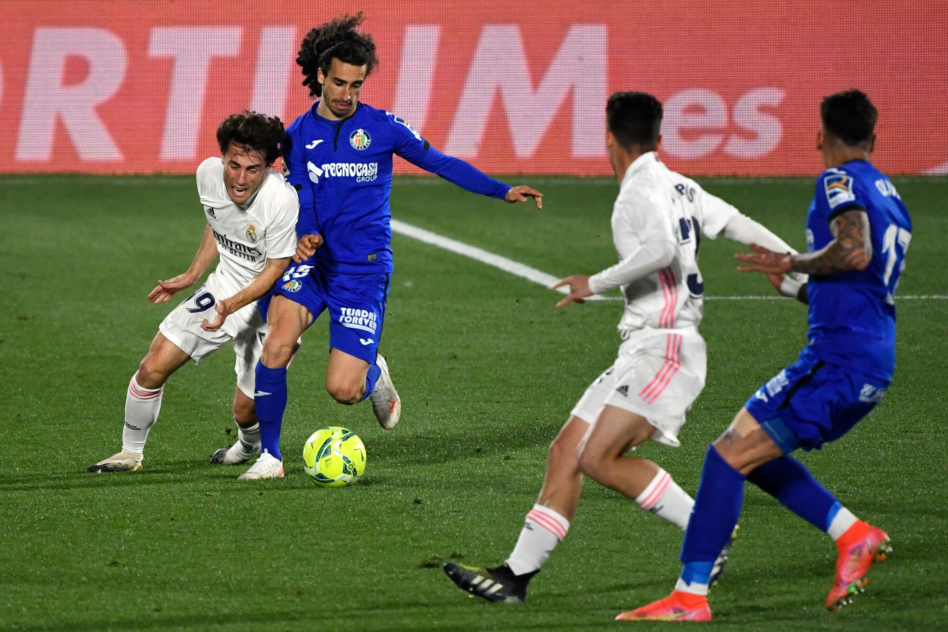 Laga La Liga antara Getafe dan Real Madrid.