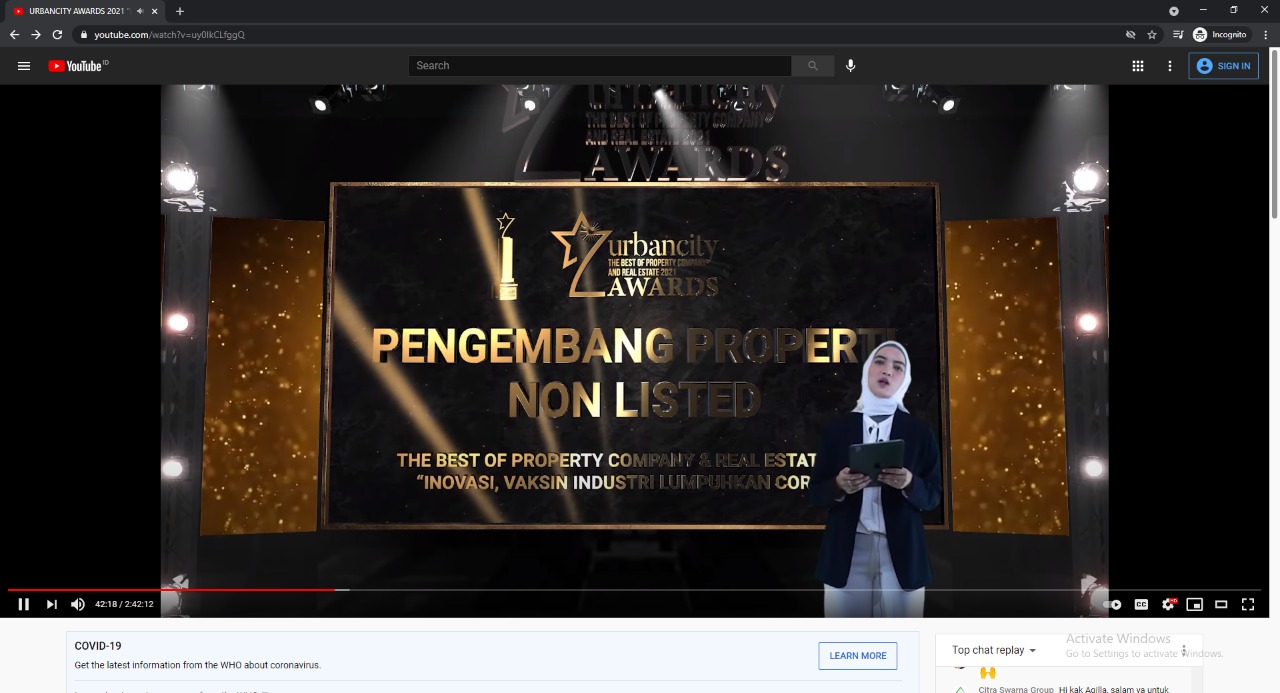 Urban City Award 2021 Jaga Optimisme Industri Properti