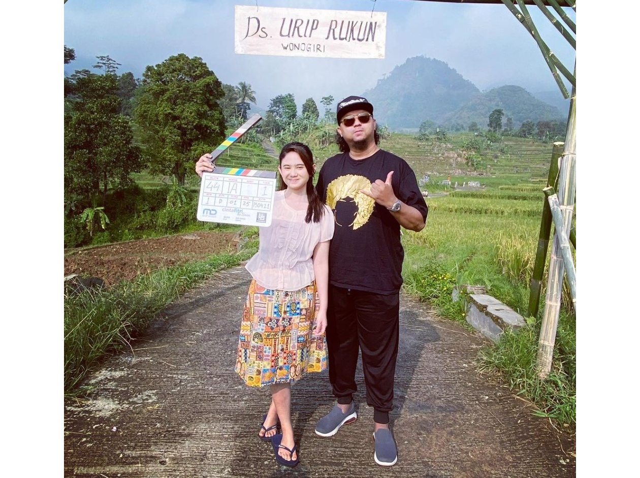 Persiapan syuting series Cinta Fitri. 