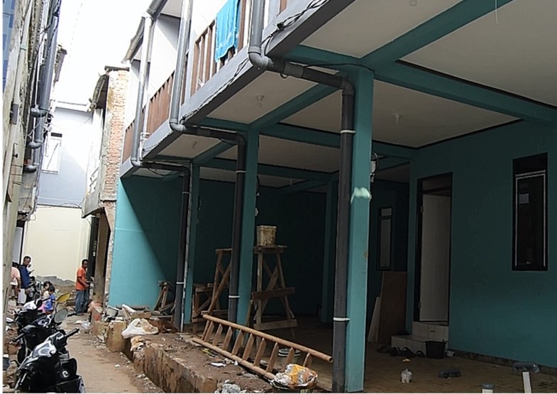 Salah satu rumah yang semula tak layak huni dibedah menjadi rumah layak huni di Kelurahan Kampung Melayu, Jakarta Timur.   