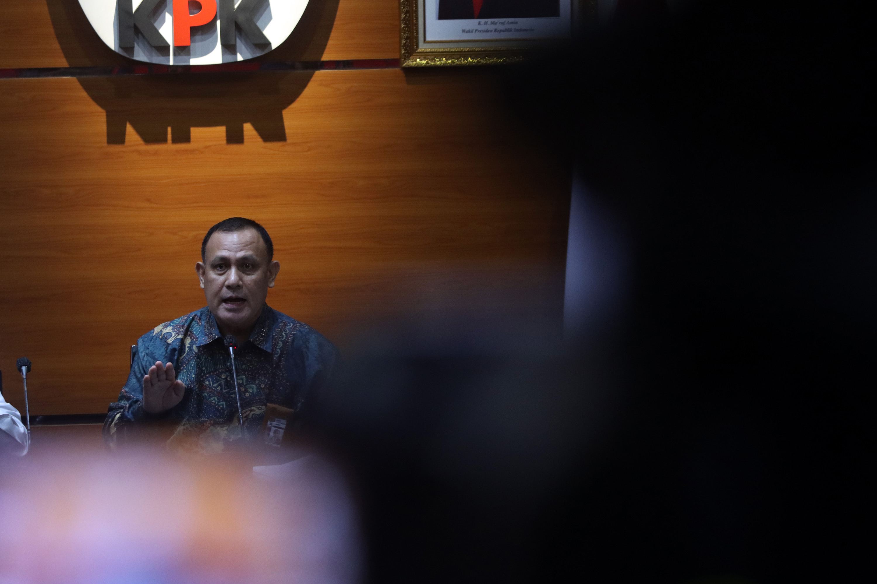 Ketua KPK Firli Bahuri saat menyampaikan keterangan pers.