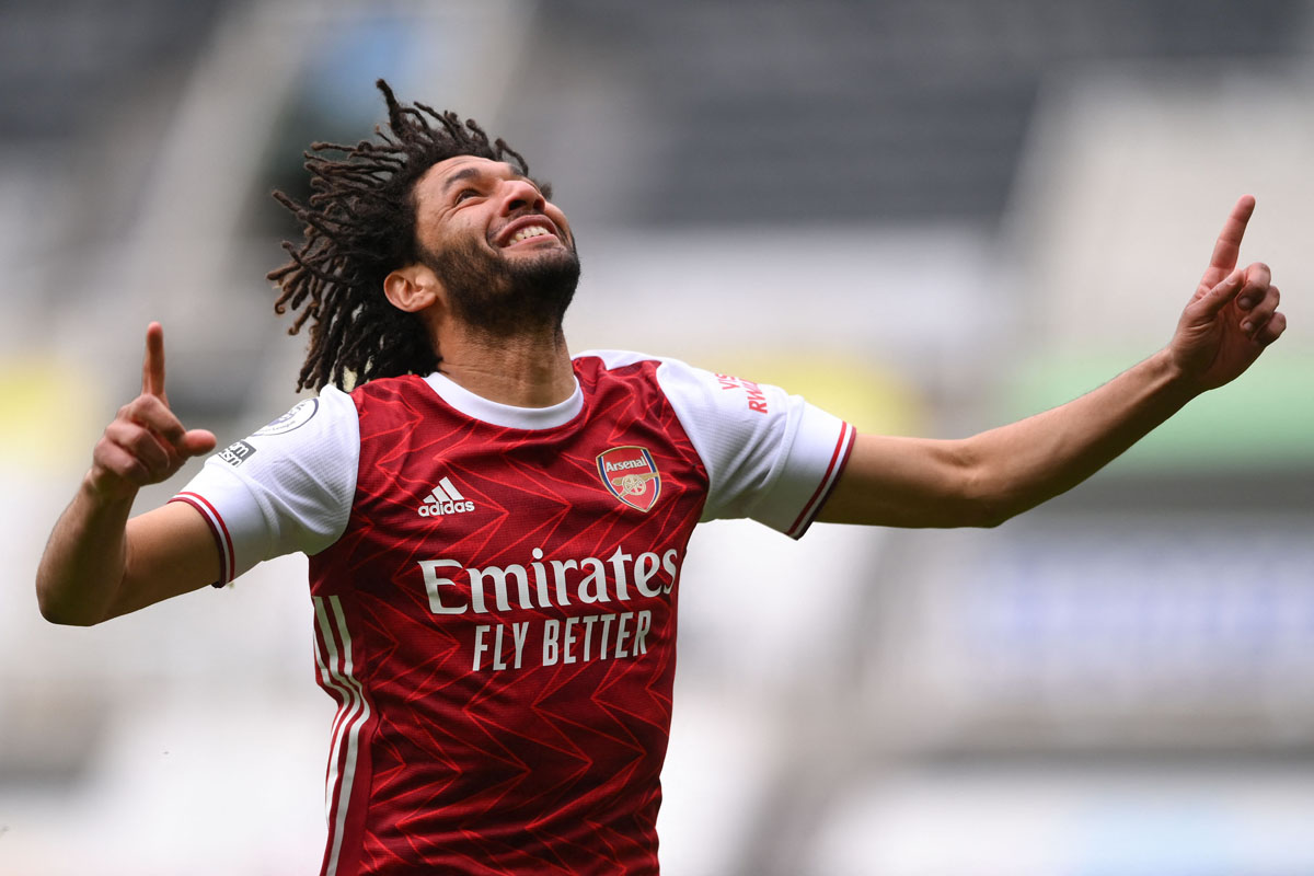Mohamed Elneny mencetak satu gol kemenangan 2-0 Arsenal atas Newcastle dalam lanjutan Liga Primer Inggris, Minggu (2/5). 