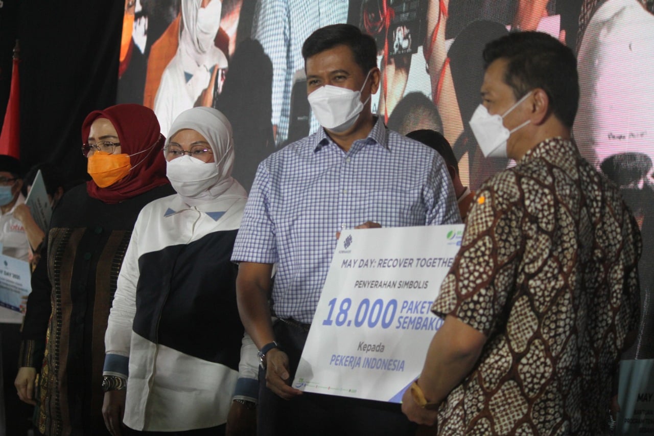 May Day Era Pandemi, BPJS Ketenagakerjaan Berikan Bantuan 18 Ribu Sembako Kepada Pekerja.