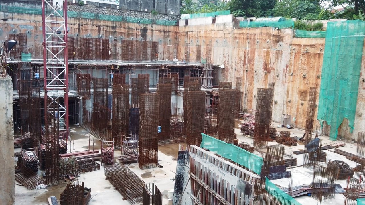 Progres pembangunan The Canary Apartment di Serpong, Tangsel.