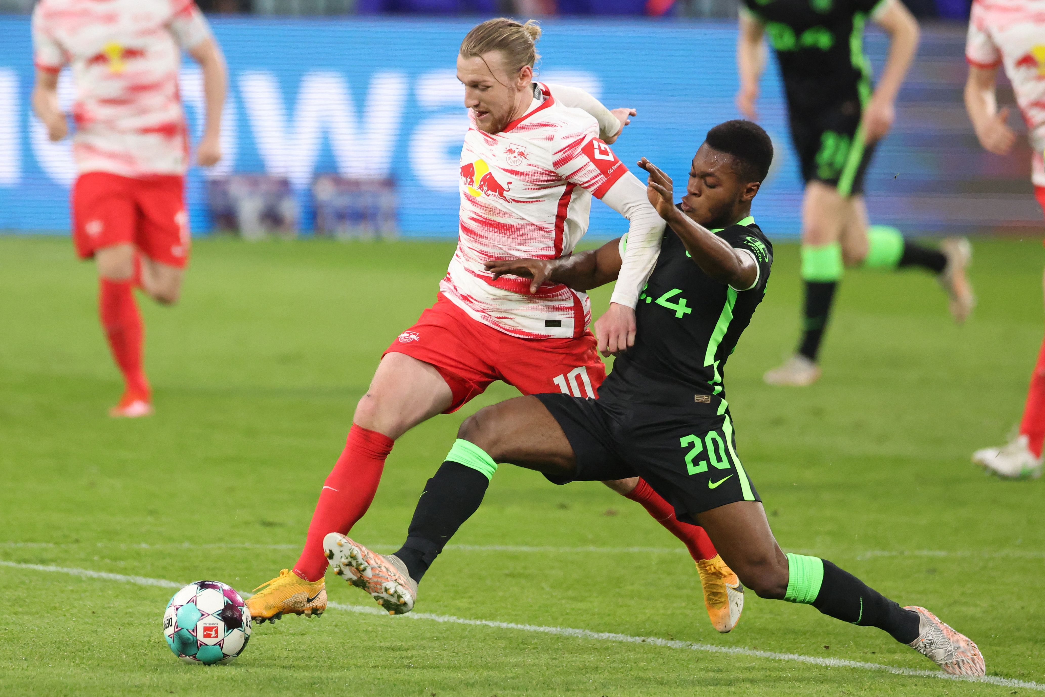 Laga Bundesliga antara RB Leipzig dan Wolfsburg.