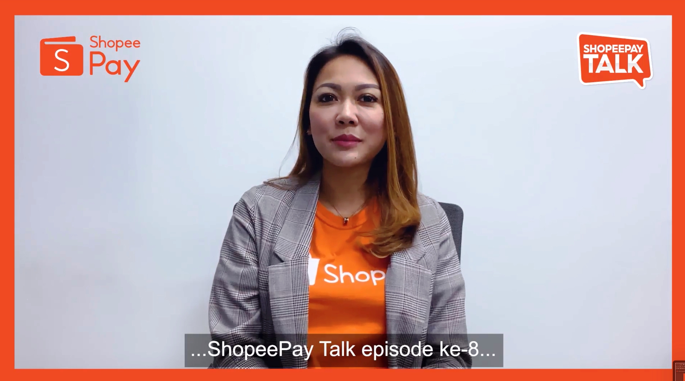 Sambutan dari Eka Nilam Dari, Head of Strategic Merchant Acquisition ShopeePay membuka acara ShopeePay Talk Eps.8. 