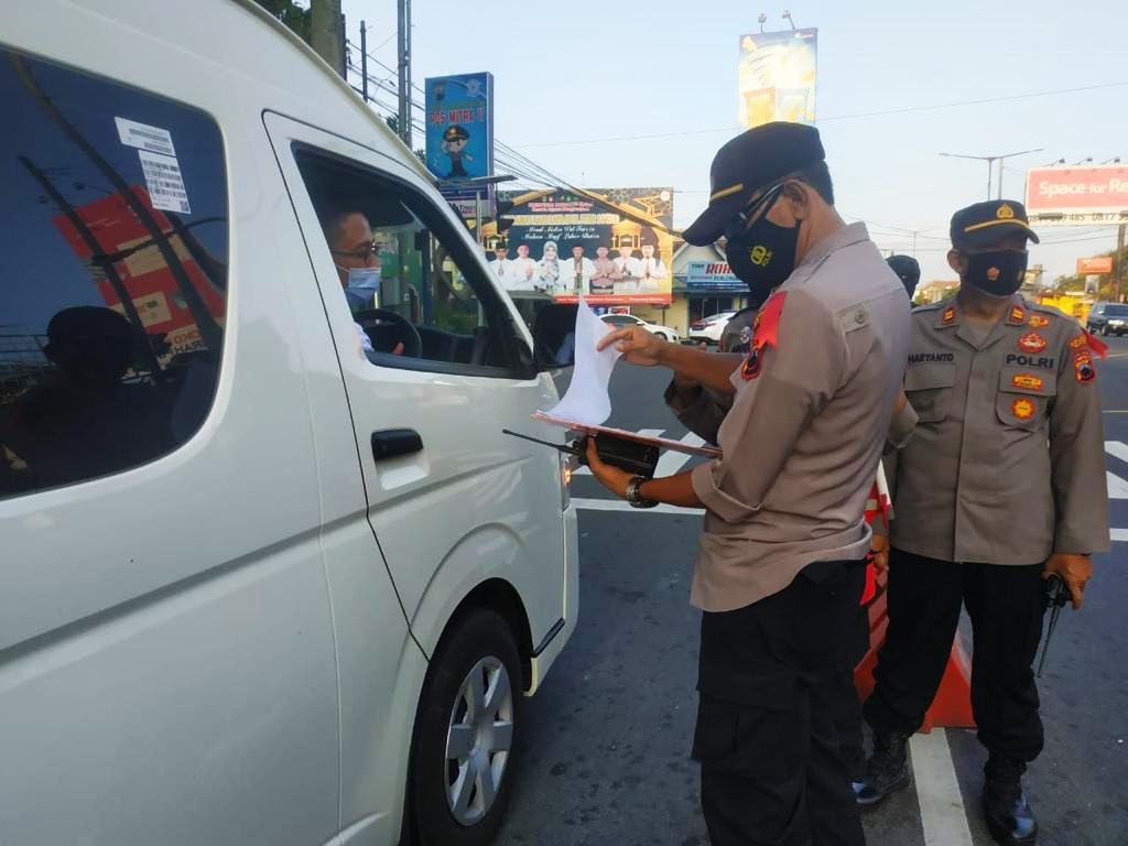 Pos penyekatan mudik di Klaten
