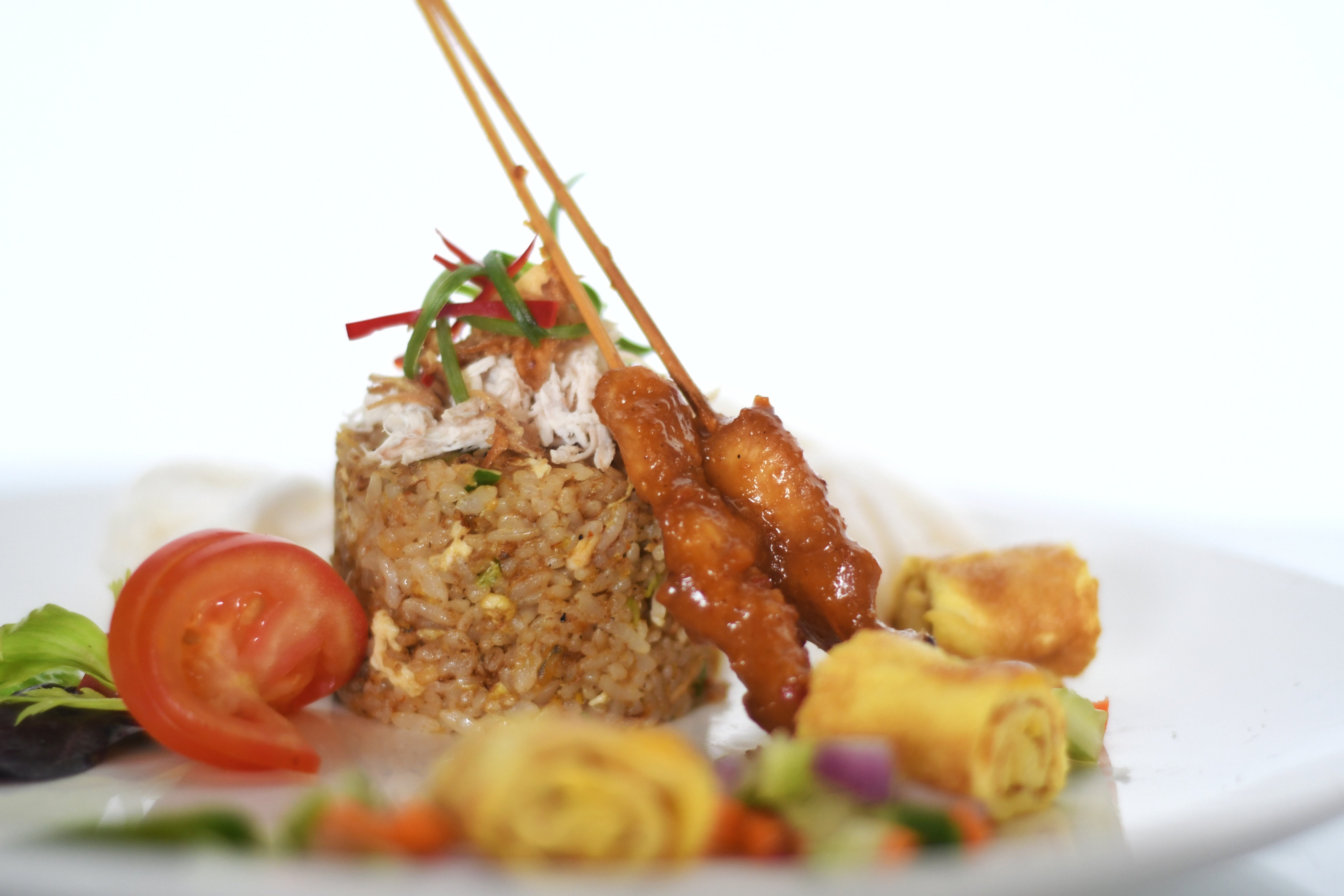 Ilustrasi kuliner khas nasi goreng.