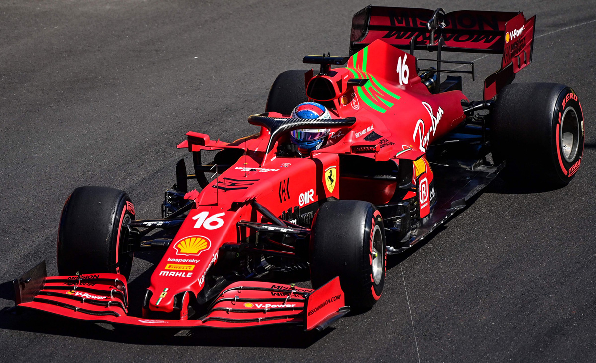 Pembalap Ferrari Charles Leclerc 