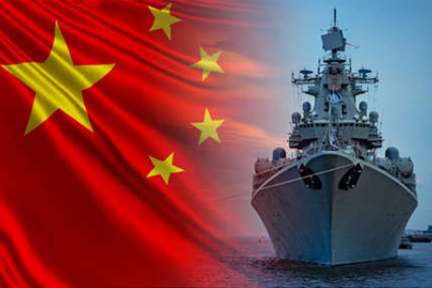 Ilustrasi kapal perang Tiongkok.