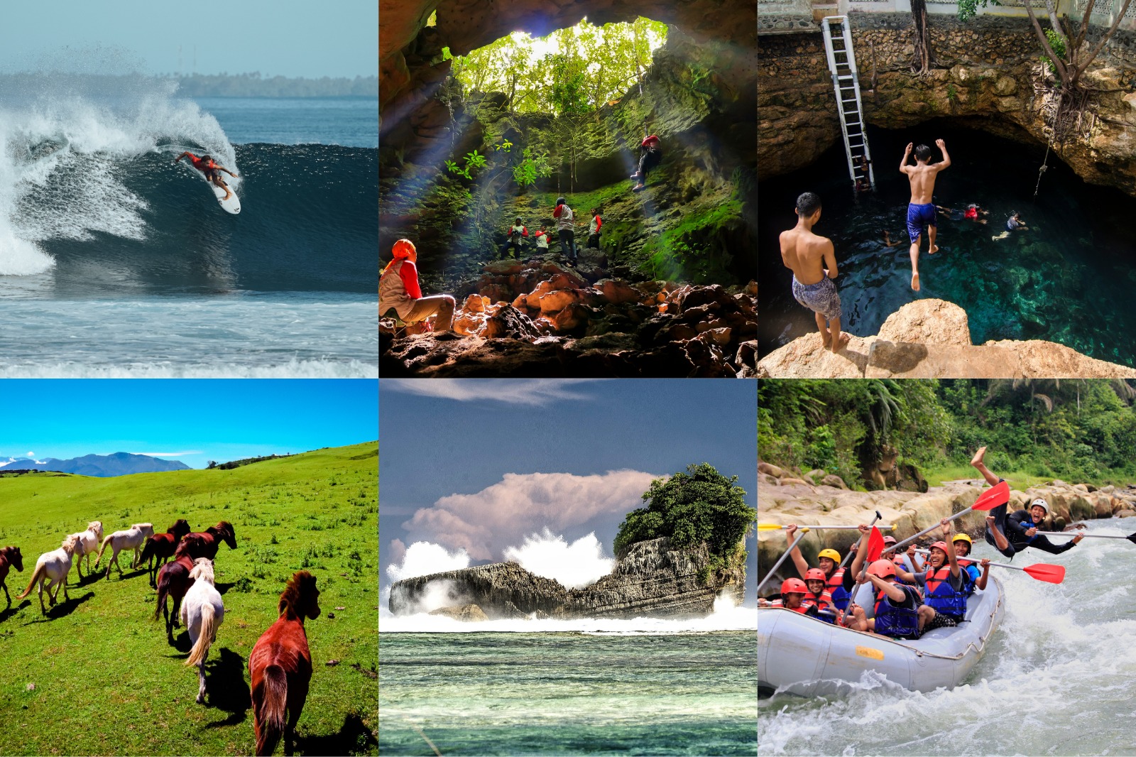 Beberapa foto dari lomba Foto Adventure Tourism dan dipamerkan.  