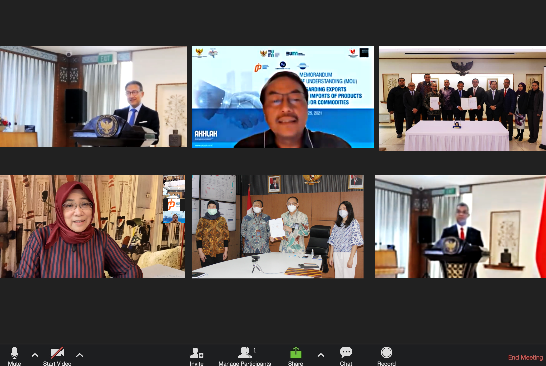 Penandantanganan secara virtual kerja sama PPI dengan N Brothers, Selasa (25/5).