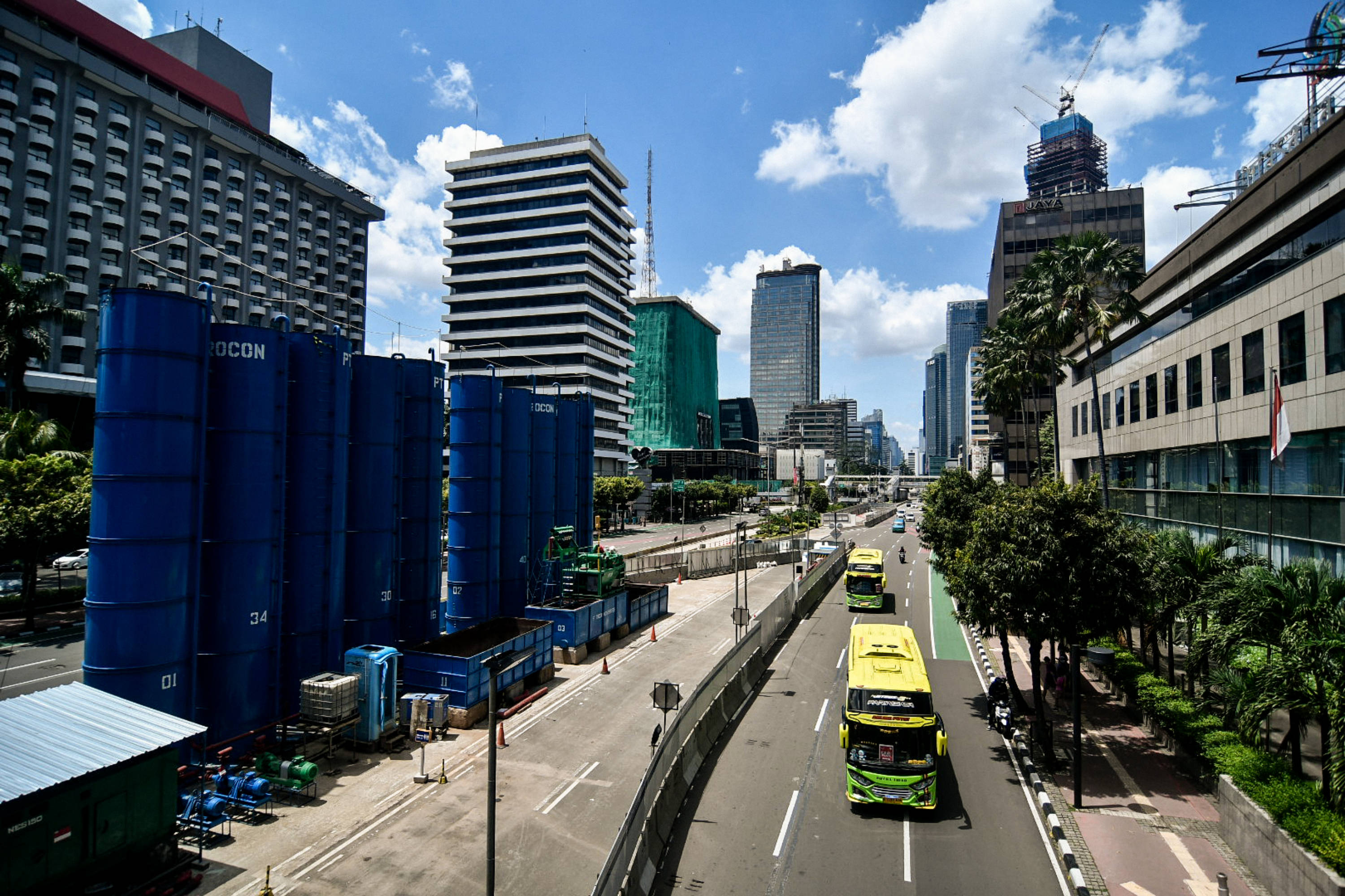 Pembangunan MRT Jakarta fase 2 CP-201 Stasiun Bundaran Hotel Indonesia-Simpang Harmoni 