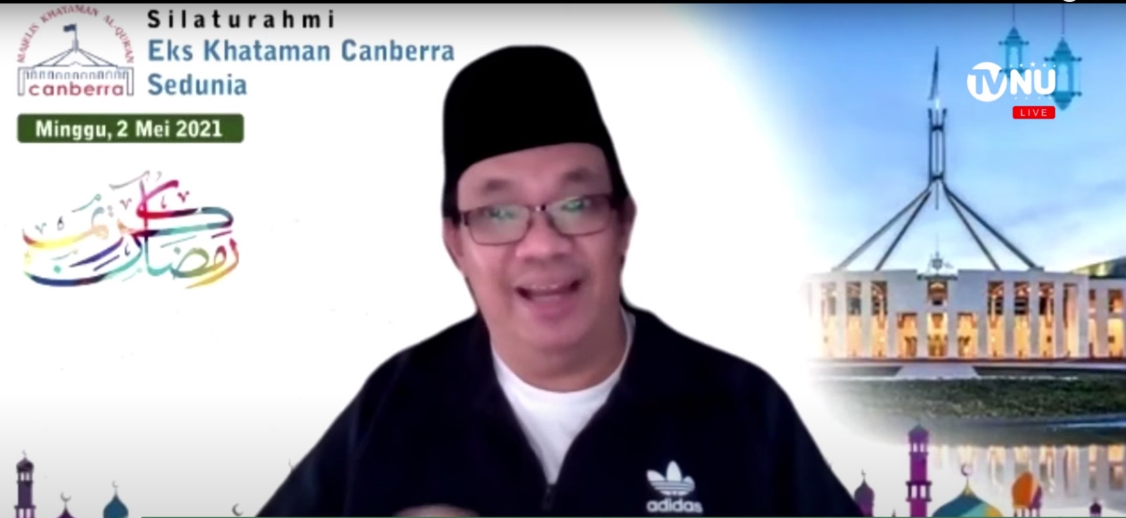 Nadirsyah Hosen dalam Pengajian Muslim Indonesia di Canberra Australia, Minggu (2/5/2021).