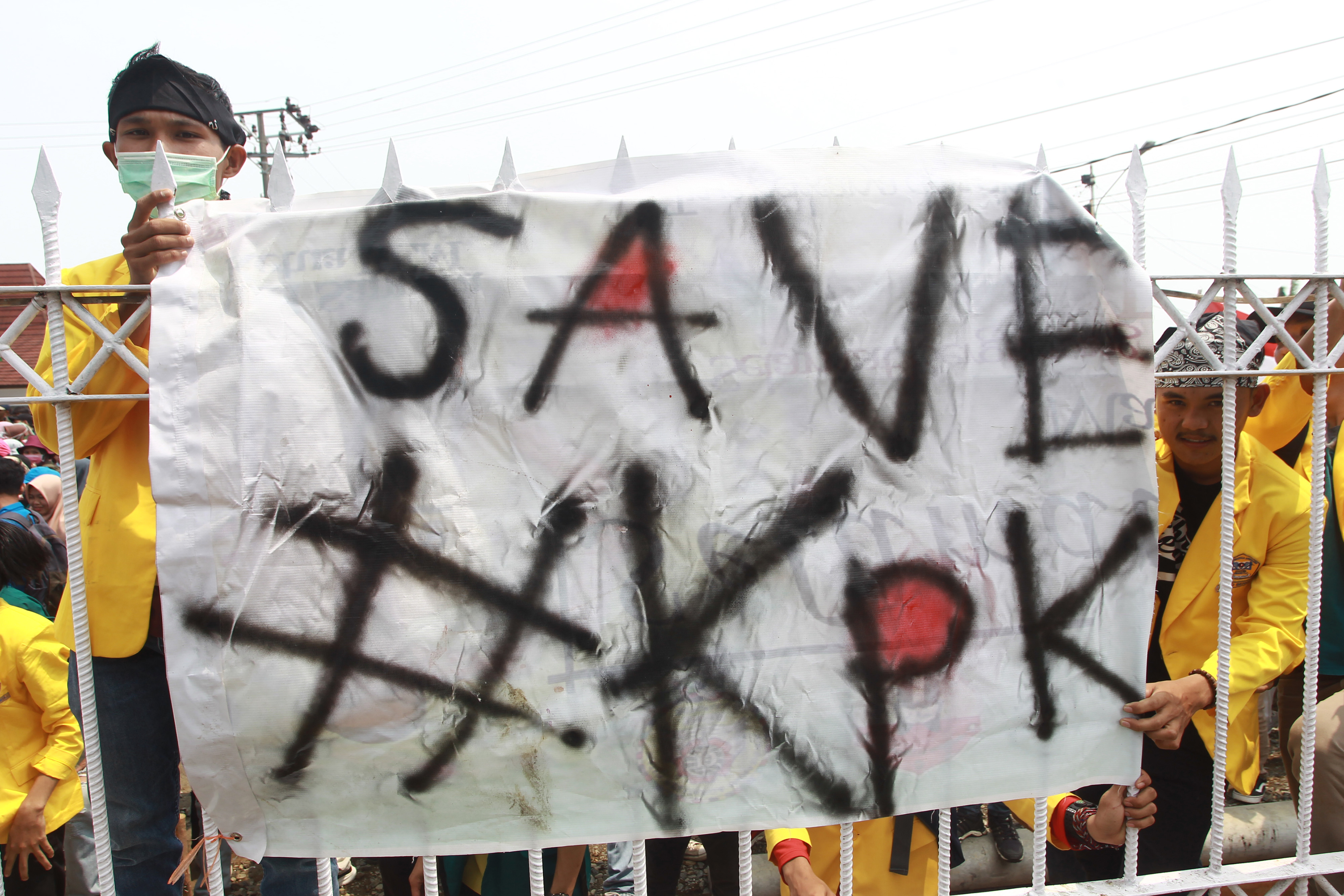 Unjuk rasa mahasiswa menolak pengesahan Revisi UU KPK