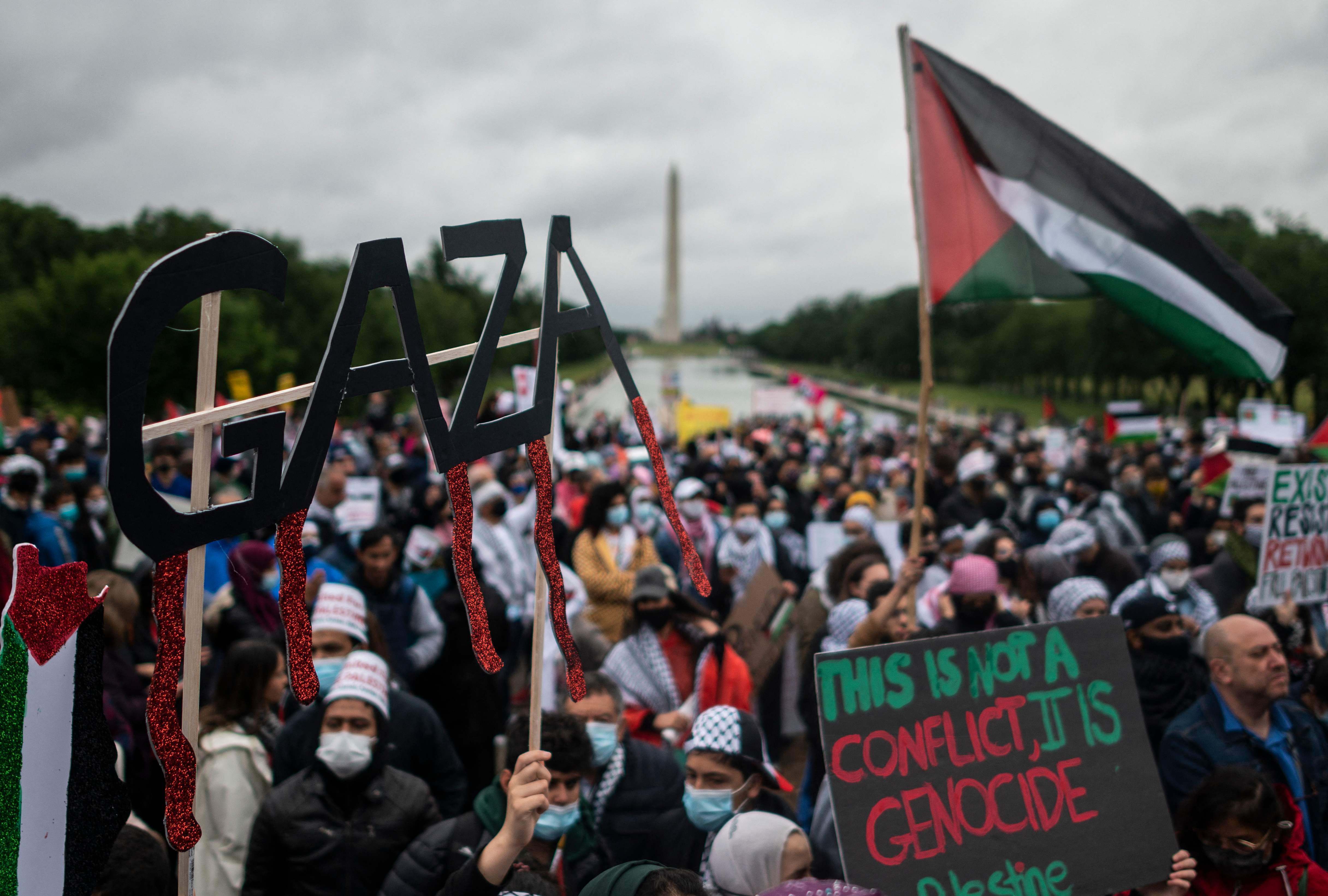 Aksi Dukung Palestina Digelar di Washington