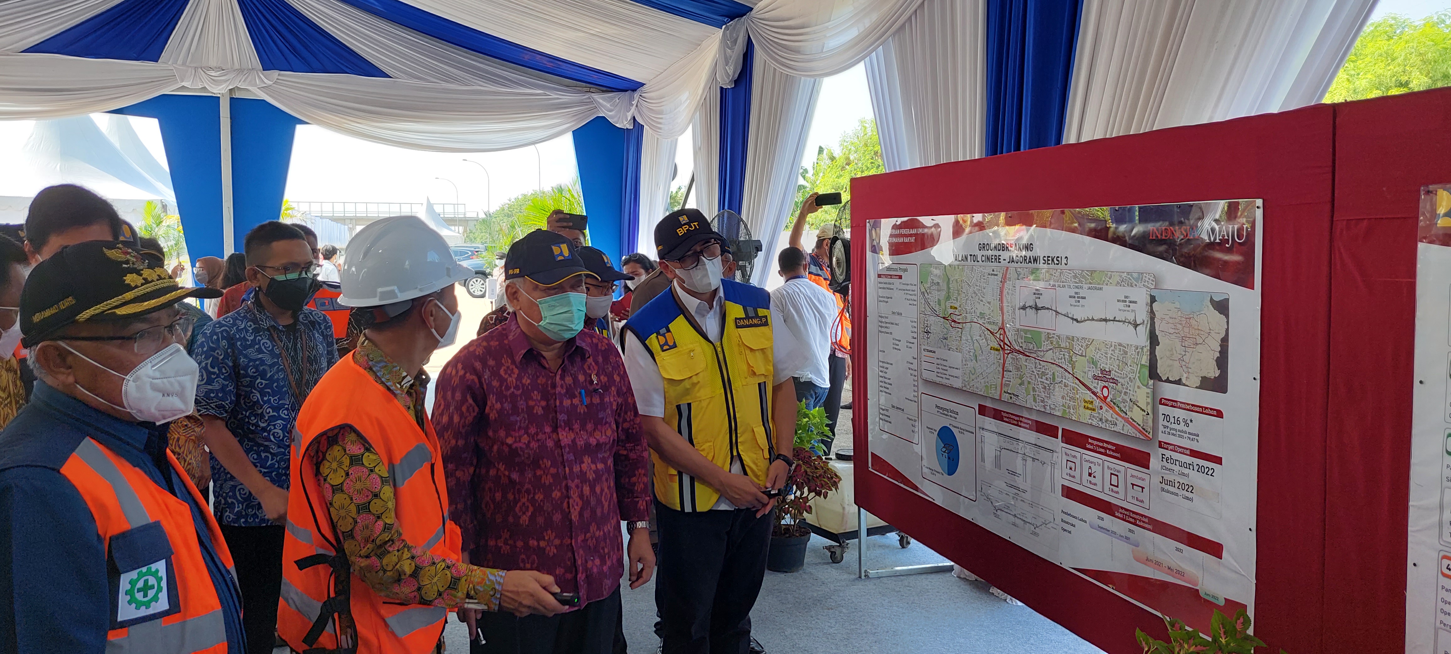 Menteri Pekerjaan Umum dan Perumahan Rakyat (PUPR) Basuki Hadimuljono memimpin langsung groundbreaking