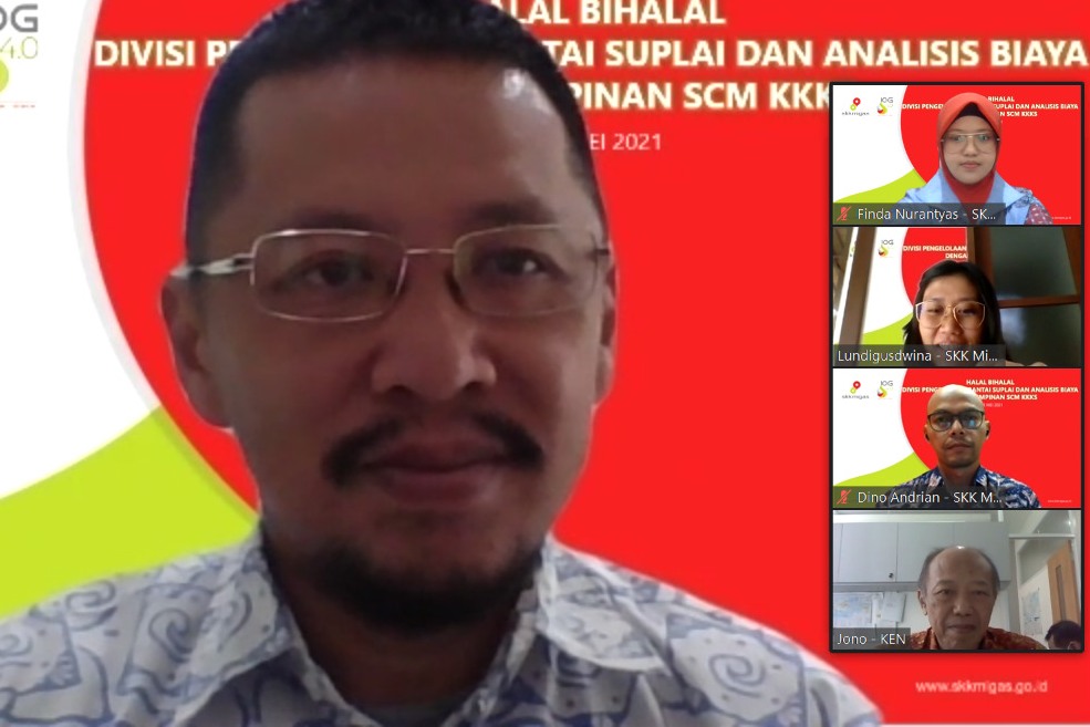 Rapat Koordinasi Divisi PRSAB dengan Pimpinan SCM KKKS pada Jumat (28/5) yang dilaksanakan secara virtual.