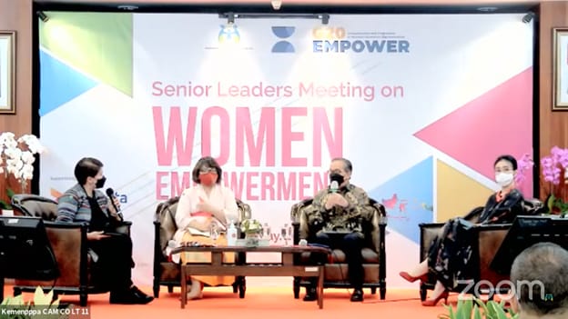 Acara Senior Leaders Meeting on Women Empowerment yang diselenggarakan oleh Kemen PPPA.