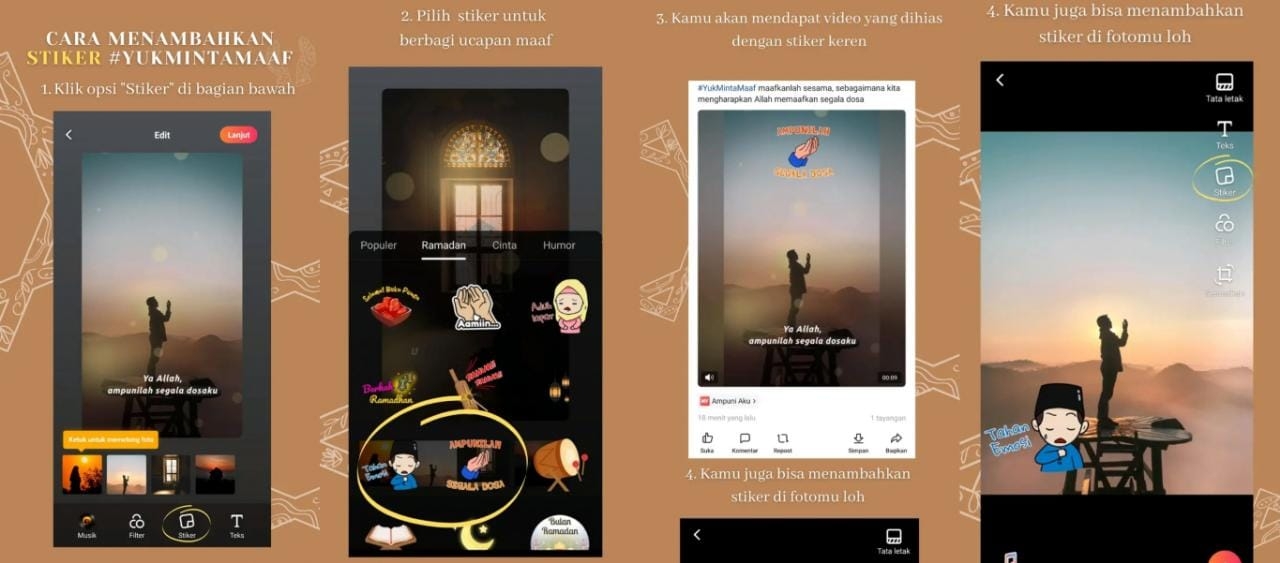 Tutorial kampanye #Yukmintamaaf di Platform Helo