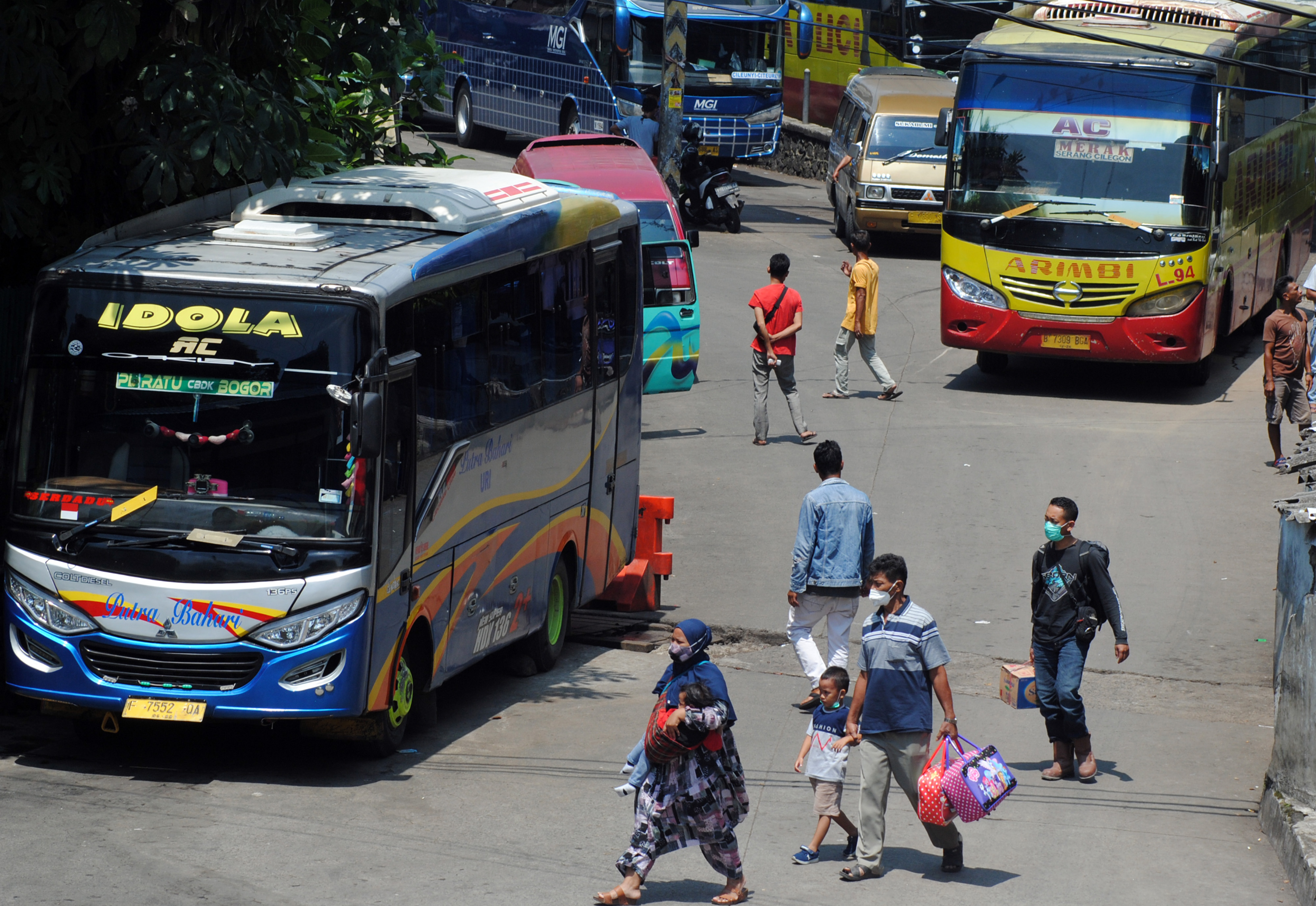 Ilustrasi suasana Terminal Tipe A Baranangsiang, Kota Bogor, Jawa Barat.