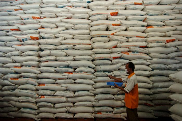 Ilustrasi : stok beras.
