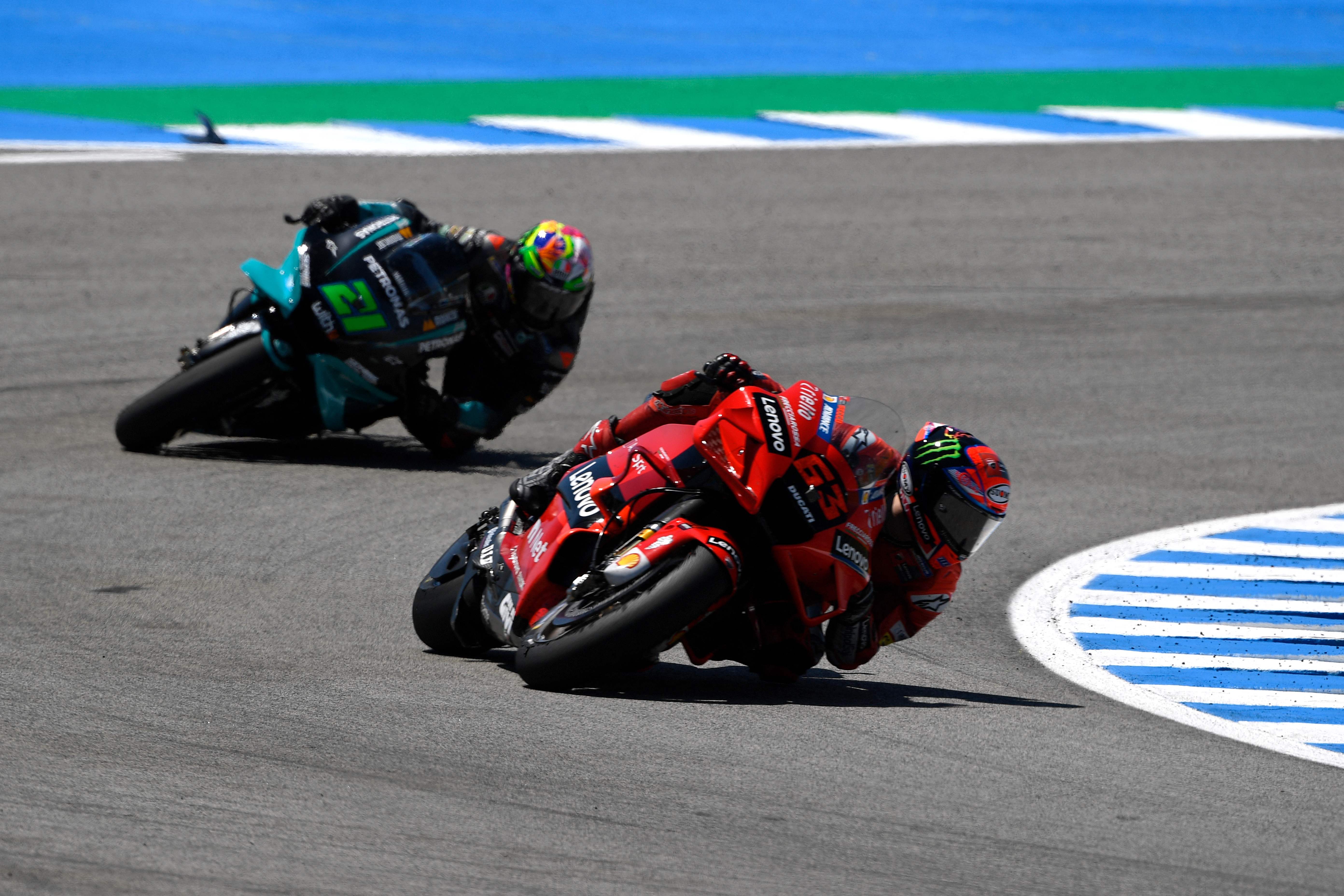 Aksi pembalap MotoGP di Sirkuit Jerez