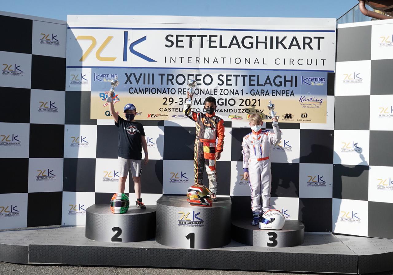 Qarrar Firhand Ali di podium juara ROK Cup Italia
