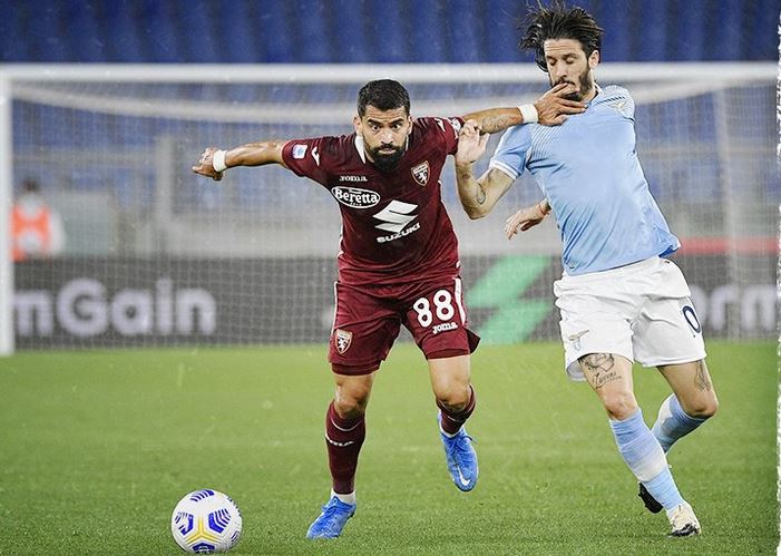 Laga Serie A antara Lazio dan Torino.