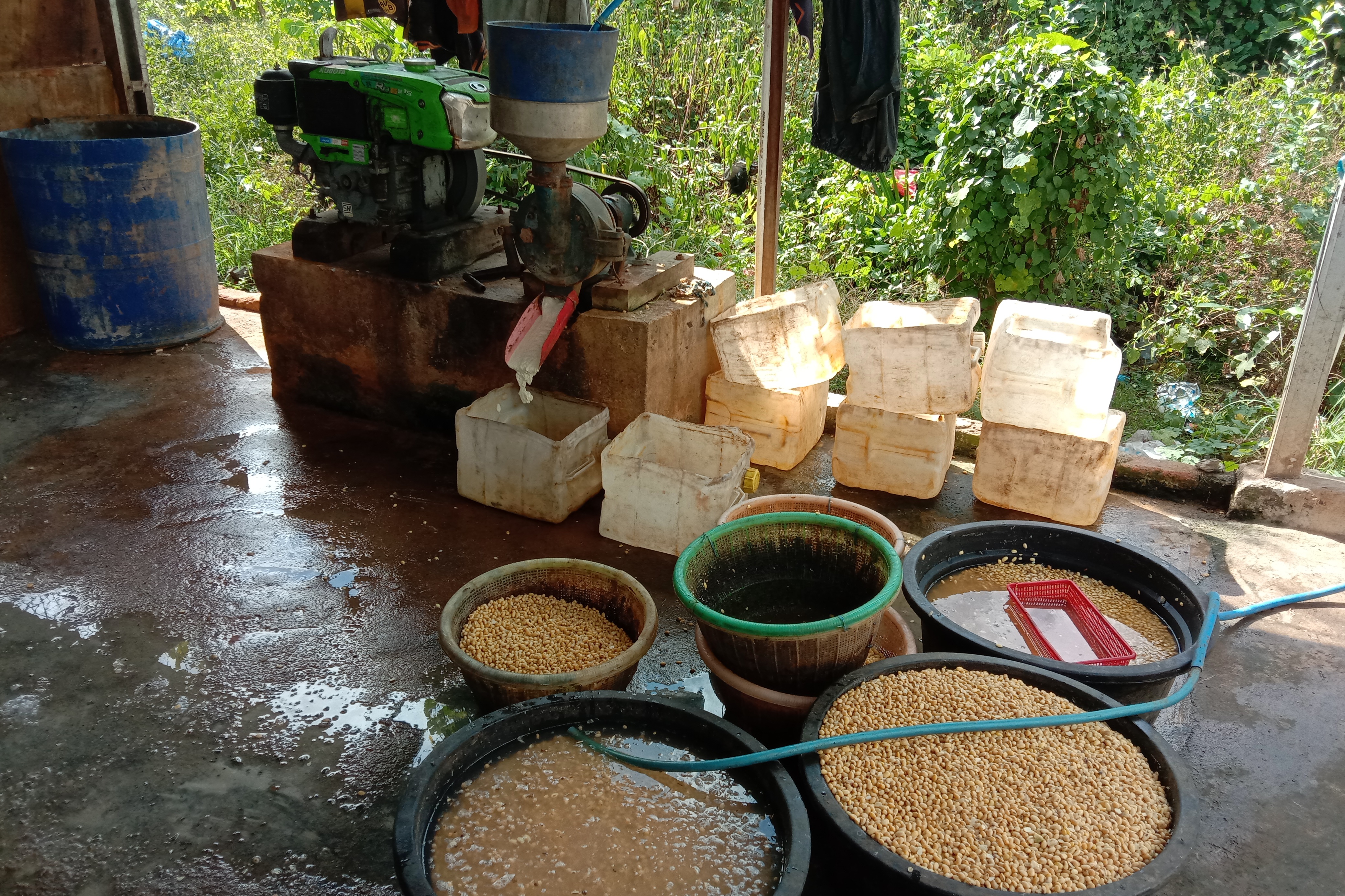 Salah satu lokasi pembuatan tahu tempe di Manggarai Barat NTT.