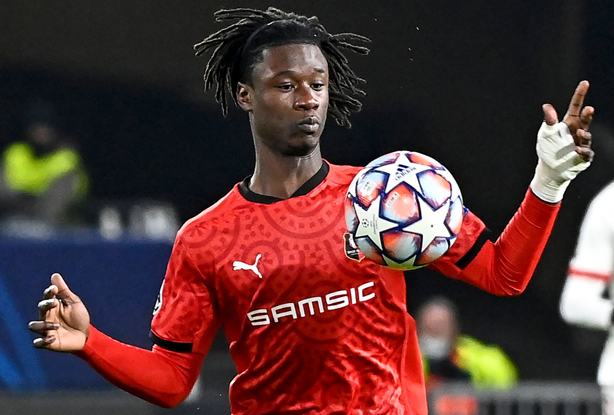 Pemain Rennes, Eduardo Camavinga menjadi incaran klub-klub papan atas Eropa.