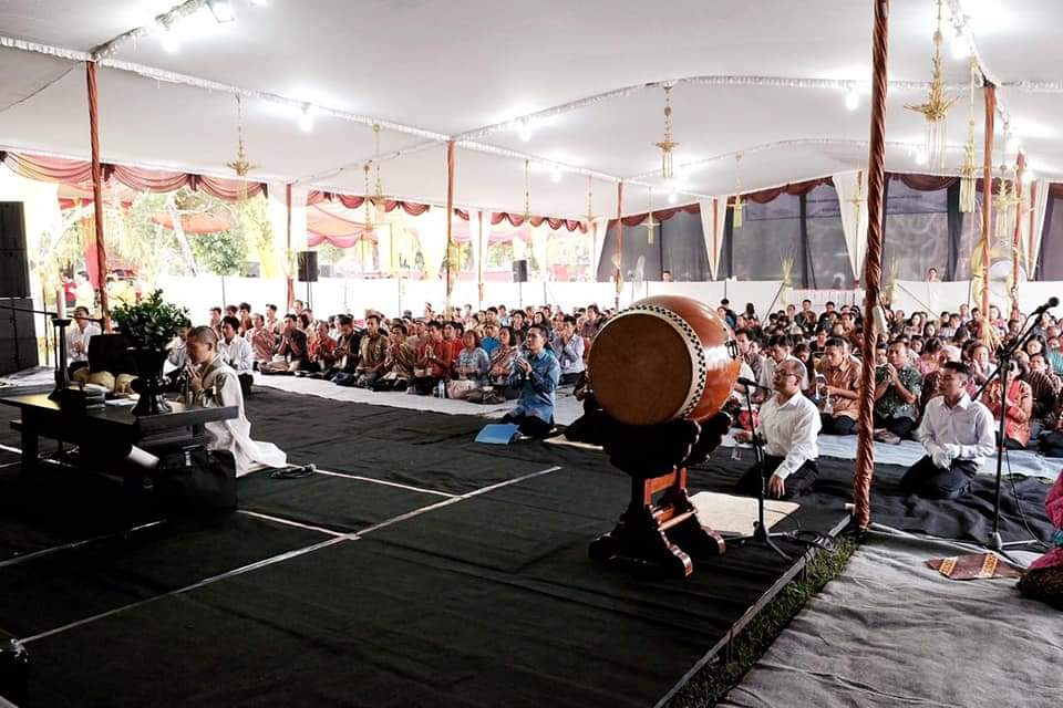 Perayaan Waisak tahun 2019 umat Budha Niciren Shoshu Buddha Dharma Indonesia, di Borobudur.