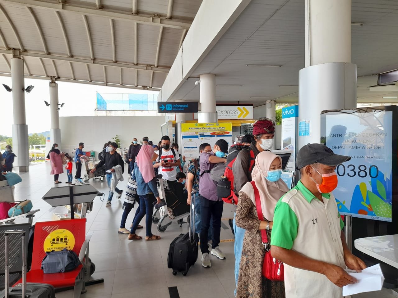 Suasana di Bandara Depati Amir Pangkalpinang, Bangka Belitung, Senin (17/5/2021)