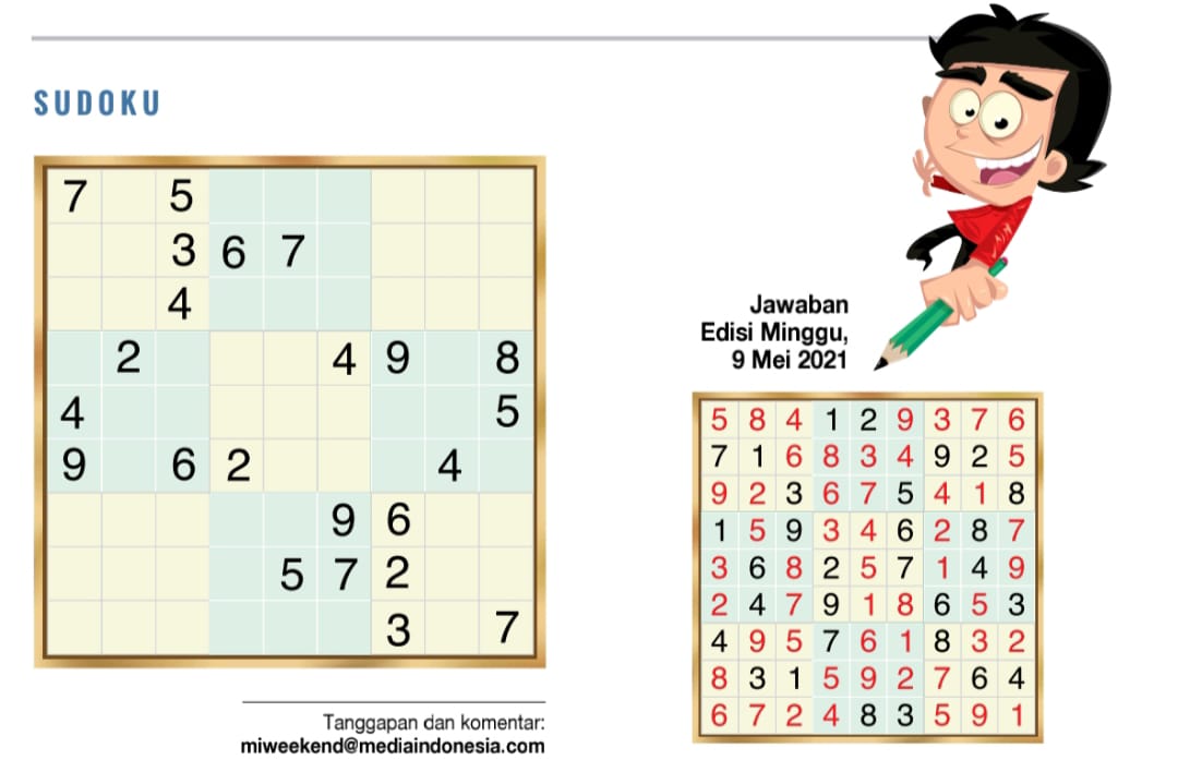 Sudoku Edisi 16 Mei 2021